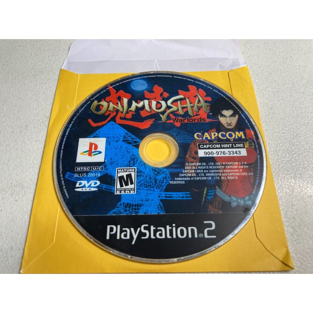 Onimusha Warlords Sony PlayStation 2 PS2 2002 Disc Only Tested Action Adventure